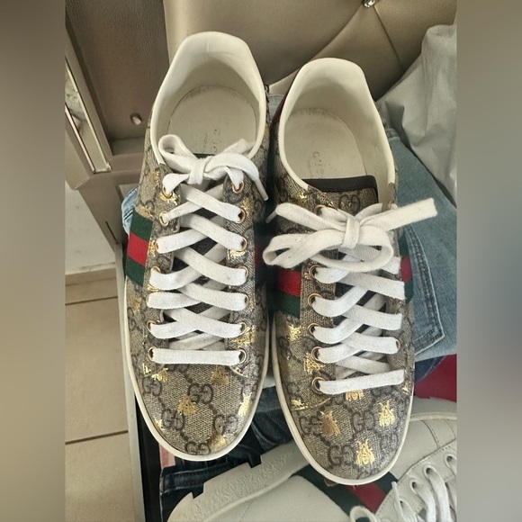 AUTHENTIC Gucci Woman's Sneakers Size 7 - Picture 8 of 12